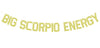 Zatain Big Scorpio Energy Banner Gold Horoscope Astrology Party Decor