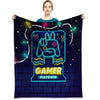 Textattr20 Flannel Gaming Throw Blanket Soft Fleece 50x60 Inches Mt-01