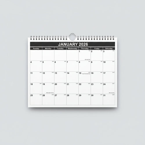 Monthly Wall Calendar (Jan 2026–Jun 2027) – 8.5” x 11” Spiral-Bound Hanging Plan