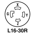 Pass & Seymour L1630-C Turnlok Connector,30A, 3Ph, 480V, 3P 4W Grdg.NEMA L16-30R