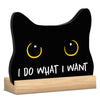 Black Cat Halloween Bathroom Decor Acrylic Funny Cat Sign Home Decor 8x12
