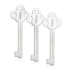UDQYQ Stainless Steel Tube Squeezer Key 3 Pieces Silver Metal Dispenser