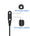LKHSYAN Universal Smart Watch Charger USB 4 Pin Magnetic Cable White-4pin