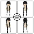 Ccfurwo Braided Black Wig Gothic Costume Women Cute Soft Black CC050BK