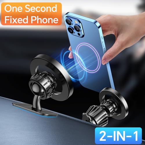 Car Mount — 20 Strong Magnets Magnetic Dashboard Phone Holder for iPhone 17/16/1