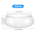 BESPORTBLE Transparent Desktop Aquarium Tank 9.52x9.52x3.93in 2800ml Plastic