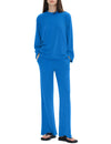 C202 Women's Two Piece Tracksuit Sweatsuit Neon Blue Rayon Blend Size S