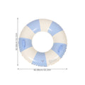 Garneck Inflatable Swimming Ring 32.3'' Retro Striped Blue PVC Adult Float
