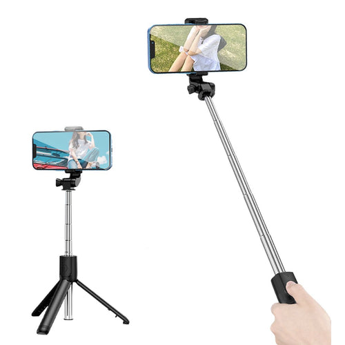 Stick Tripod 28" — Extendable Phone Tripod with 360° Rotation Holder for Travel,