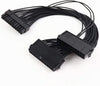 COMeap Dual PSU Power Supply Extension Cable for ATX Motherboard,Full Copper 24 pin Chassis Power Start line,24 pin to 24(20+4) pin,1ft/30cm