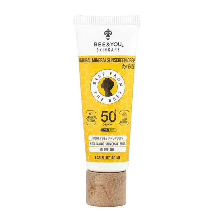 Bee & You 100% Natural Mineral Sunscreen, Water-Resistant & Non-Greasy