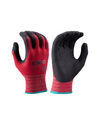 Kiwi PUD Palm Coated Nylon Knit Red Grip Gloves [53400]