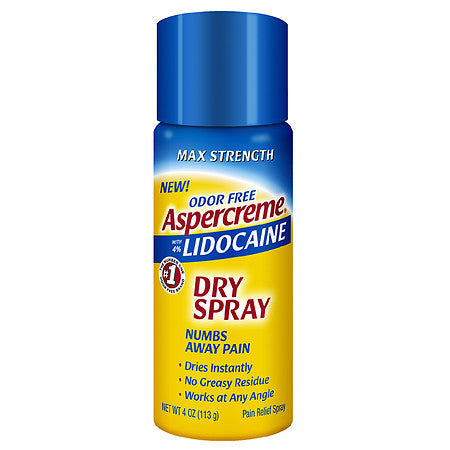 Aspercreme Spray 4% Lidocaine Odor Free 4 oz