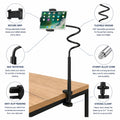 Gooseneck Phone & Tablet Holder with Flexible Arm Desk Clamp