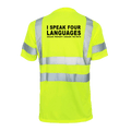 Four Languages - Reflective Safety T-Shirt