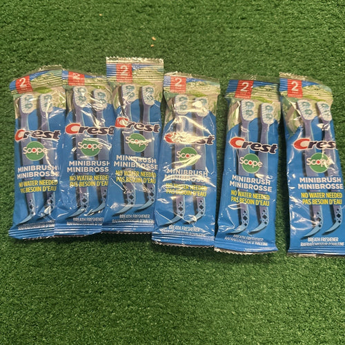 Crest Scope Waterless Disposable Travel Toothbrush, 6 x 2-Pack