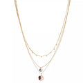Style and Co Gold-Tone and Stone Layered Pendant Necklace
