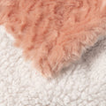 DaDa Bedding Coral Peach Rose Faux Fur Sherpa Throw Blanket