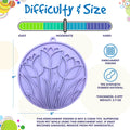 Tulip Design eMat - Enrichment Lick Mat For Dogs and Cats - With Suction Cups | USA Made