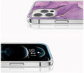 Purple Marble Series Case with Tempered Glass Screen and Camera Protector - iPhone 14 Pro