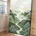 Abstract Mountain and River Landscape Wall Art