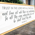 Proverbs 3:5-6 Trust In The Lord With All Your Heart Faith Sign