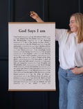 Poster: God says I am