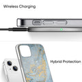 iPhone 13/14 Blue Marble Case - Elegant Protection | Inspire Series