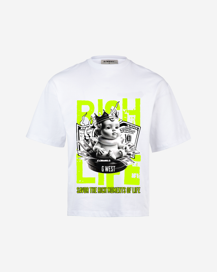 G WEST RICH LIFE OVERSIZED T-Shirt Mens