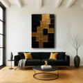Contemporary Black and Gold Wall Art II