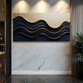 Black and Gold Minimalist Abstract Wall Art III