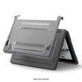 DualShock Laptop Case for Dell 3120/3110/3100 Clamshell & 2-in-1 Chromebook - Gray/Clear