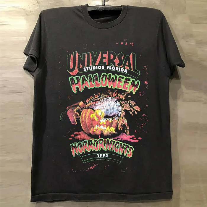 92 Halloween Horror Nights Vintage Black T-Shirt