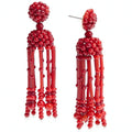 Inc Beaded Tassel Linear Earrings