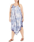 Raviya Plus Size Tie-Dyed Jumpsuit Swim Cover-Up Womens Swimsuit