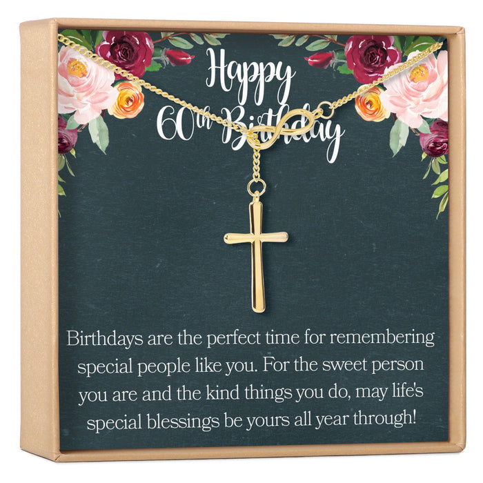 60th Birthday Necklace, Multiple Styles