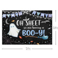MEHOFOND Halloween Baby Shower Party Backdrop Purple Vinyl 7x5ft