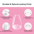 Creaglam Short Square Nail Tips 240Pcs Clear Acrylic 12 Sizes Soft Gel