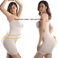 MD Women's Strapless Full Body Slip Shaper Seamless Nude Size Large