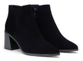 Vepose Women's Ankle Booties Pointed Toe Block Heel Blacknubuck Size 10