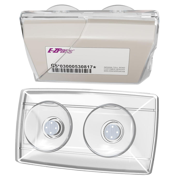 FLLIK EZ Pass Holder Windshield Clear Strong Suction Cups 1 Pack