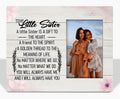 HALUOSI Little Sister Tabletop Picture Frame Plaque 10x8 White Rustic