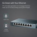 TP-Link TL-SG108 8 Port Gigabit Ethernet Network Switch Metal Black Fanless