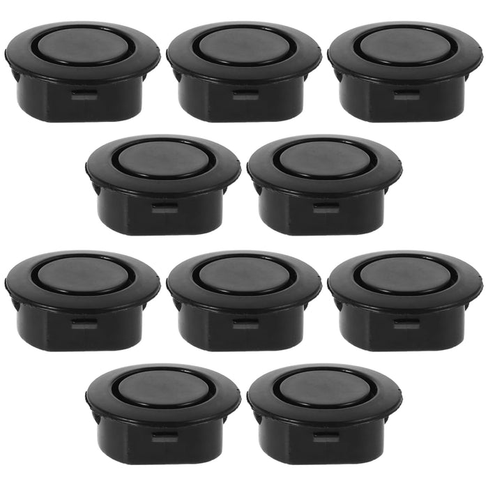 Homoyoyo 10PCS Car Rear Bumper Radar Hole Cover Plastic Plugs Black