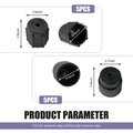 lekudo Car A/C Service Port Cap Kit 10pcs 0.5" Low & 0.6" High Pressure Black