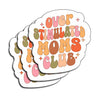 TATAHOS Overstimulated Moms Club Vinyl Stickers 3"x2.8" 3Pcs Waterproof