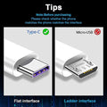 Xnarew USB C Charger Cable for JISULIFE Mini Fan 5FT White Copper