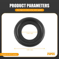 leechio 25 PCS Automotive Oil Drain Plug Gasket M14 Rubber Seal Black