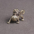 FAVOMOTO Retro Car Keychain Set 4Pcs Golden Brass Feng Shui Dragon Shape
