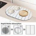 SANYCASA Stone Dish Drying Mat Non-Slip Diatomaceous Earth White 23.6x15.4"